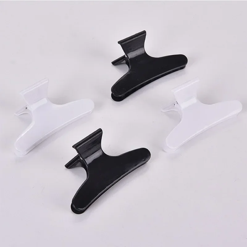 2Pcs/Pack Black Butterfly Clamps Clips for Fastening Hair Style Section Big Hair Folder Claw Pro Salon Barber Hair Styling Tools