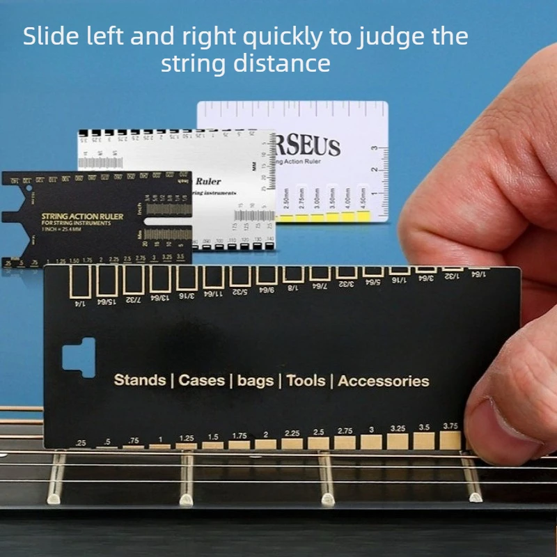 Guitar String Measuring Ruler Guitar String Height Caliper Folk/Electric Guitars Reference Tool Musical Instruments Accessories