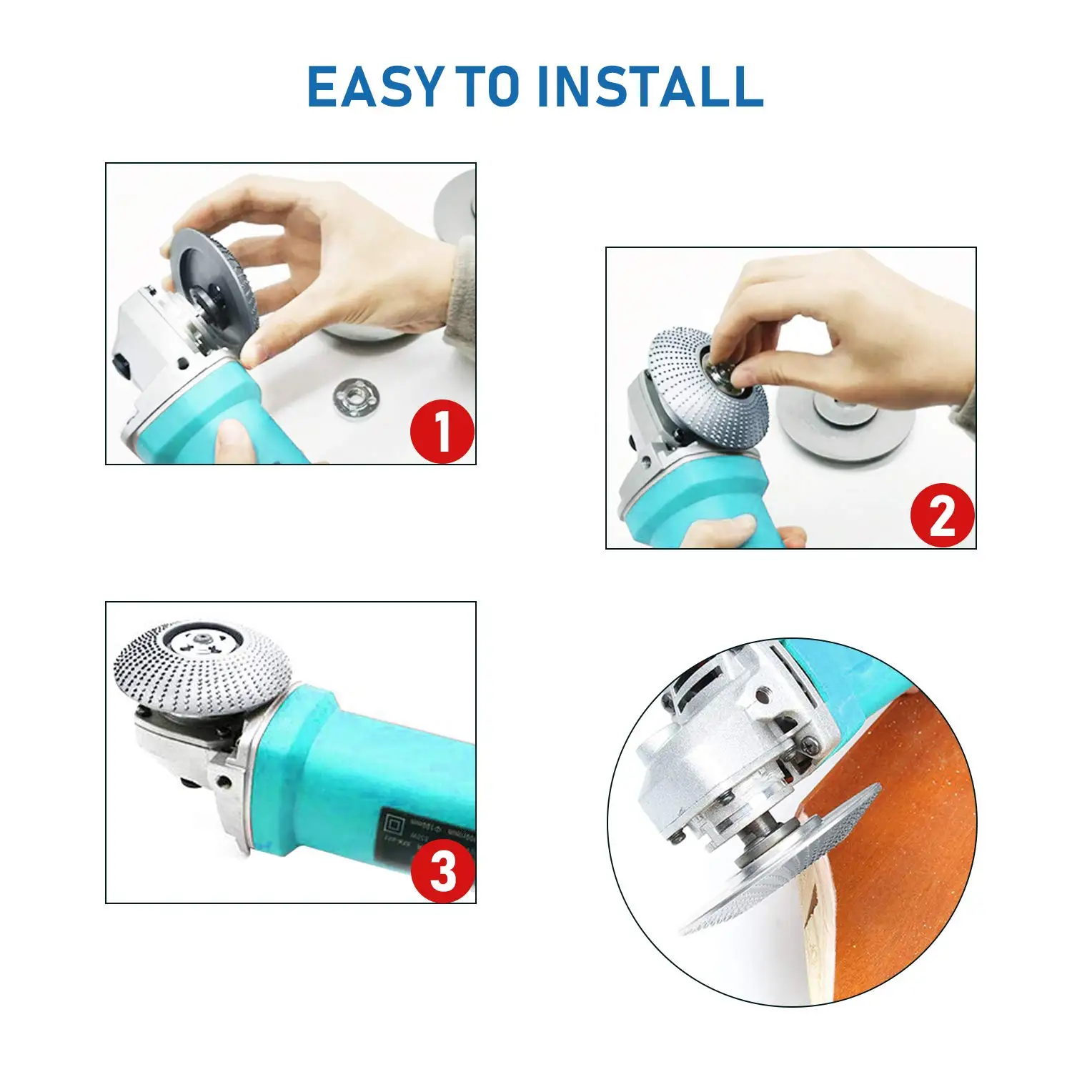 Chất Lượng Cao Gỗ Mài Con Quay Bánh Xe Đĩa Chà Nhám Khắc Gỗ Dụng Cụ Đĩa Mài Dụng Cụ Máy Mài Góc 16MM Khoan
