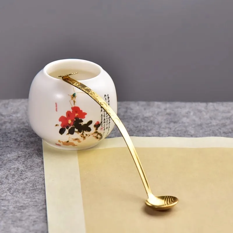 Solid Brass Water Dropper & Brush Washer  - Traditional Chinese Calligraphy Tools for Ink Grinding | Antique Desk Accessory