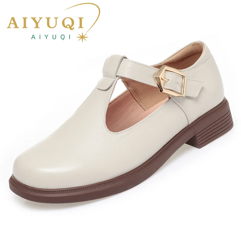 AIYUQI Women Shoes Genuine Leather 2024 Fall New Big Size 41 42 43 Ladies Casual Shoes British Style Women Shoes