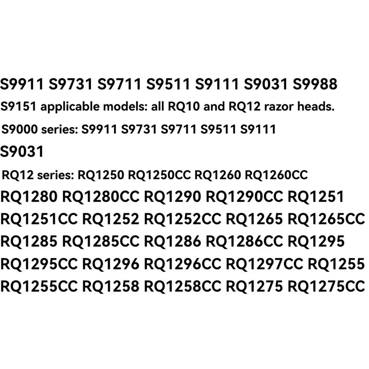 رأس ماكينة حلاقة بديلة RQ12 ممتازة لشفرة حلاقة فيليبس S9000 S9911 S9731 S9711 S9511 S9111 S9031