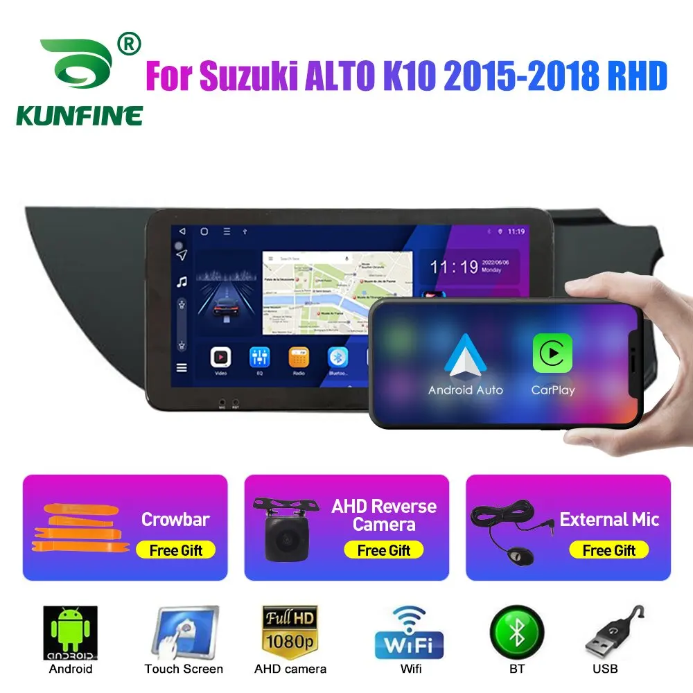 

Автомобильный радиоприемник 10,33 дюйма для Suzuki ALTO K10 2015-18 2Din Android Восьмиядерный автомобильный стерео DVD GPS-навигатор плеер QLED экран Carplay