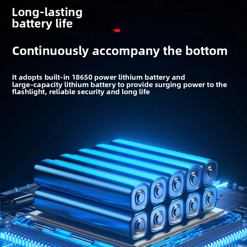 Torcia in lega di alluminio - LED zoomabile ricaricabile con batteria a lunga durata per esterni