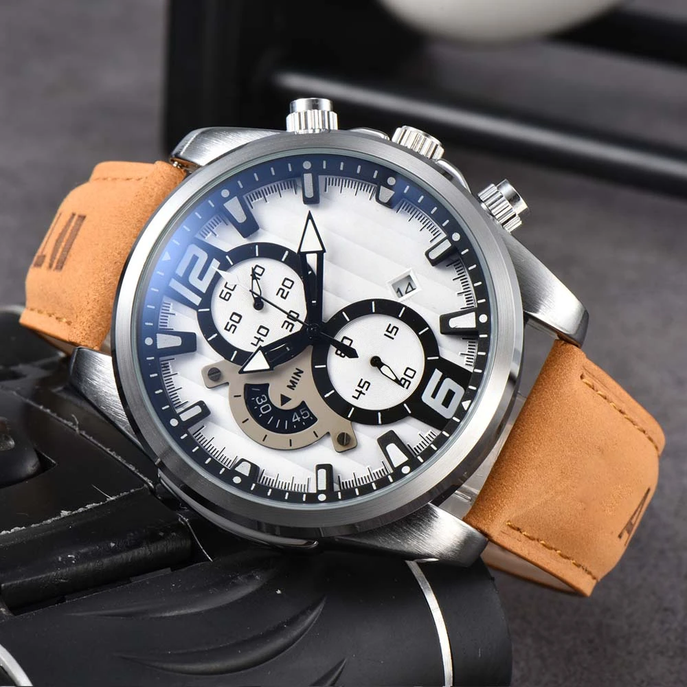 Классические мужские часы Carrera, многофункциональные деловые часы с хронографом и автоматической датой