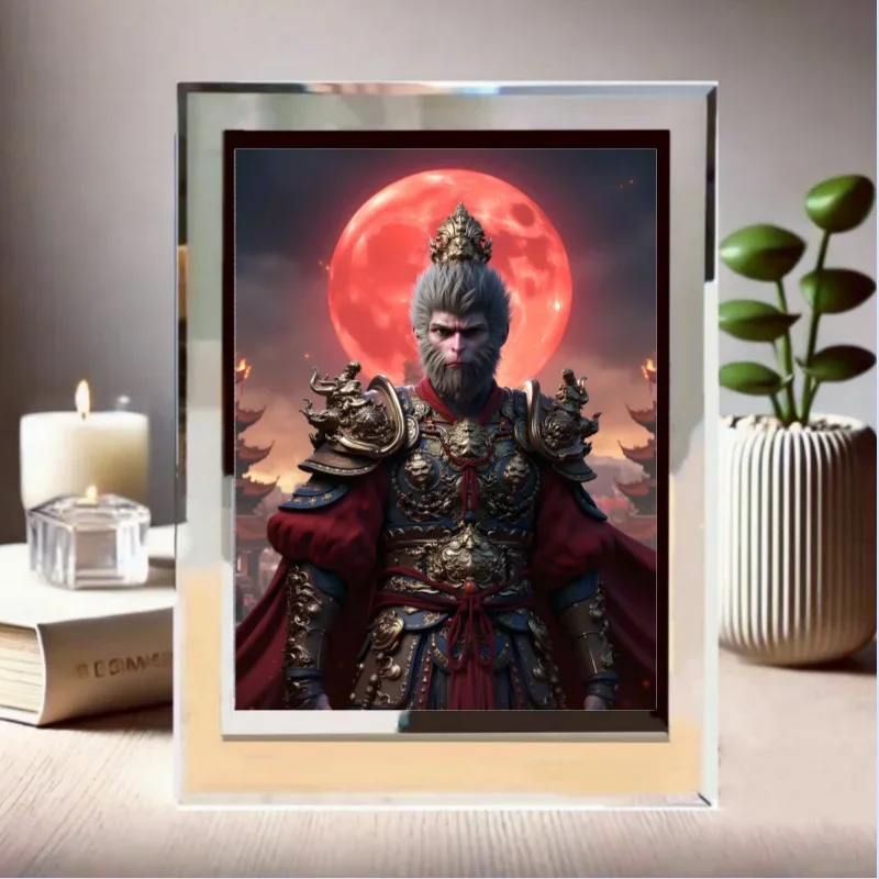 Anime Game Black Myth: WuKong Figure Crystal Picture Photo Frame Desk Decoration Collection