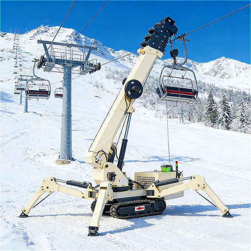 Compact Spider Crane 2.9 Ton with Rubber Tracks for Steel Structure Warehouse Roof Installation Customized High Quality Hot Sale