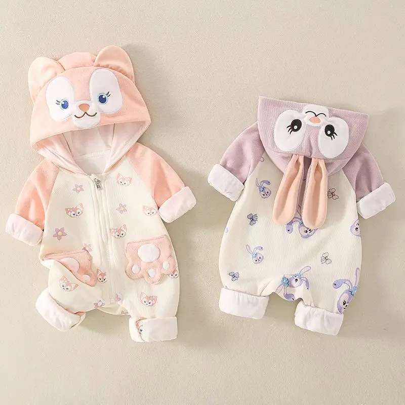 MINISO Baby Full Moon Baby Clothes Autumn Clothes Newborn One-piece Clothes Spring and Autumn Climbing Clothes Ha Clothes Gifts