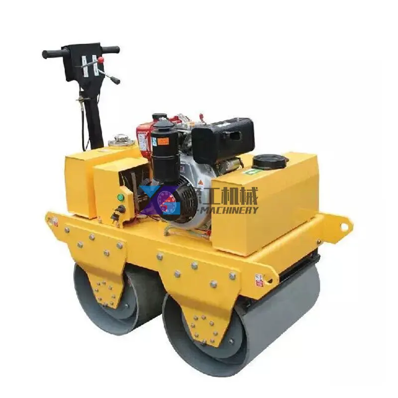 YG New Double Drum Ride on Road Roller Compactor Machine FVR-600S 5.5HP Walking Single Wheel Roller