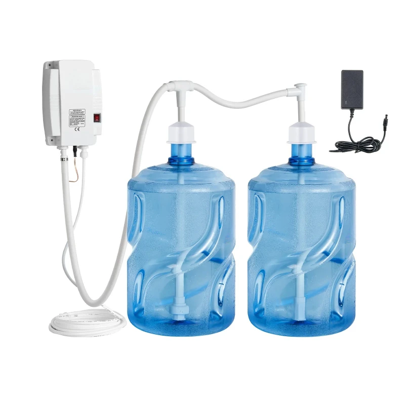 2x5Gal Bottled Water Dispenser Pump System Dispensing System Auto Electric Water Dispenser Double-Pipe Water Jug Pump