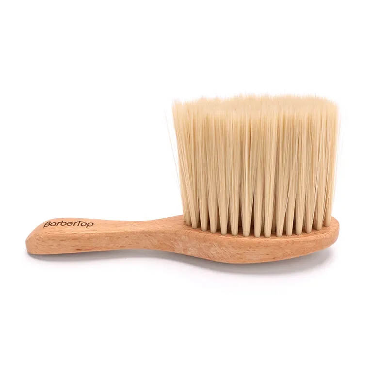 Brosse à barbe à manche en bois pour hommes, plumeau doux pour coiffure, peigne pour enlever les cheveux cassés, livres de cheveux