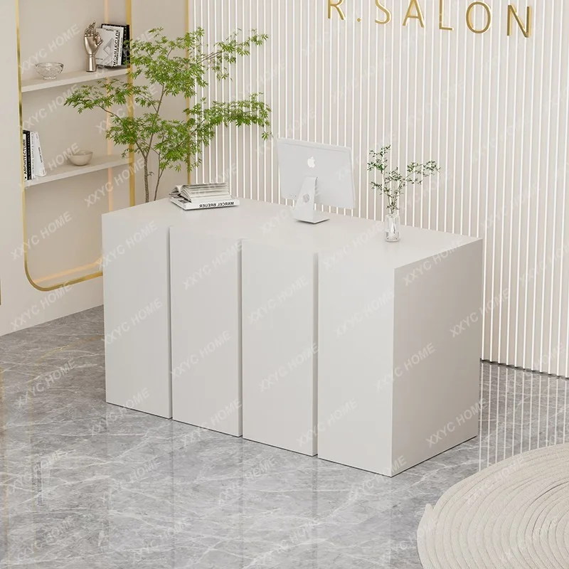 

L Clothing Store Cashier Counter Beauty Salon Bar Counter Painted Shop Small Simple Modern Company Front Desk Reception Desk