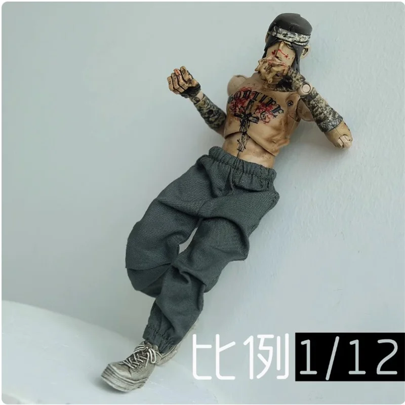 CROW DH TOYS 1/12 Soldier Clothing Hip Hop Pants 3ATOYS DAM Universal Model Accessories For 6'' Action Figure Body In Stock