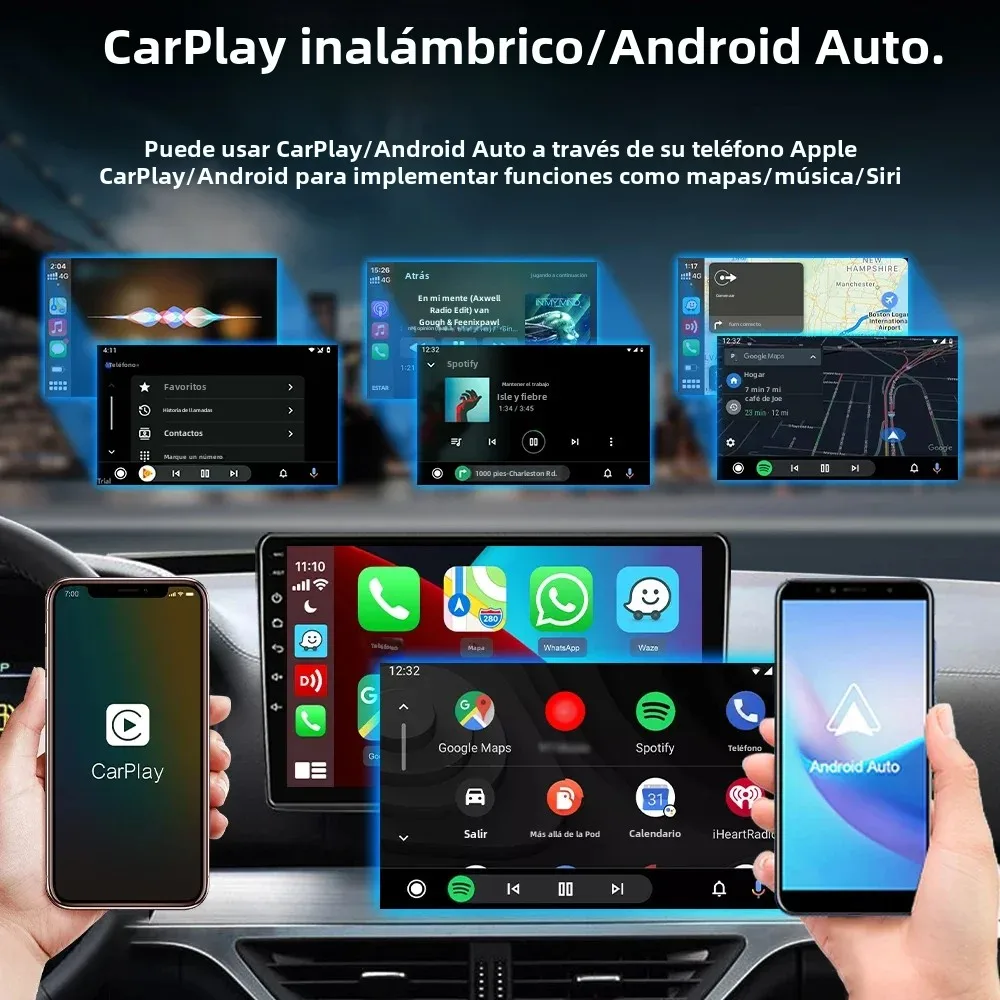 Imagen 3: Carplay AI Box Android inalámbrico Android Auto Smart TV Box sistema inteligente de coche WIFI soporte Netflix YouTube actualización Mirrorlink