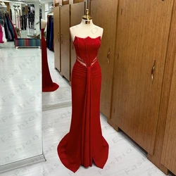 Simple Women's Evening Dresses Mermaid Sexy Off Shoulder Sleeveless Customized Prom Gowns Fashion Celebrity Cocktail Party Dress