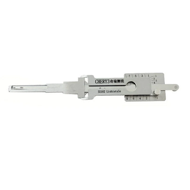 Lishi CHERY3 2 in 1 Lock Pick Decoder Ignition Car Door Opener for CHERYE3 JAC Models Vertical milling