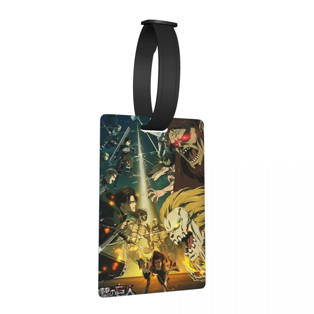 

New Cover Anime Attack On Titan Japan Cartoon Luggage Tags Suitcase Fashion Baggage Boarding Tag Label Holder ID Name Address