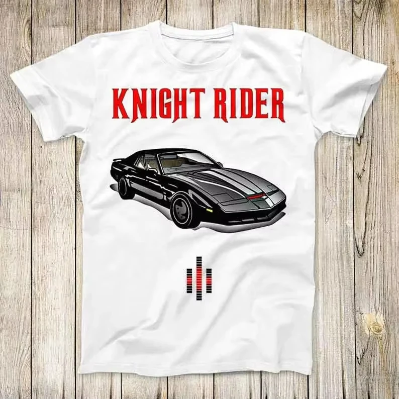 

Knight Rider KITT Car Racing Стиль Дизайнерская футболка Летние хлопковые мужские и женские топы Футболки Одежда с короткими рукавами Свободная повседневная модная футболка