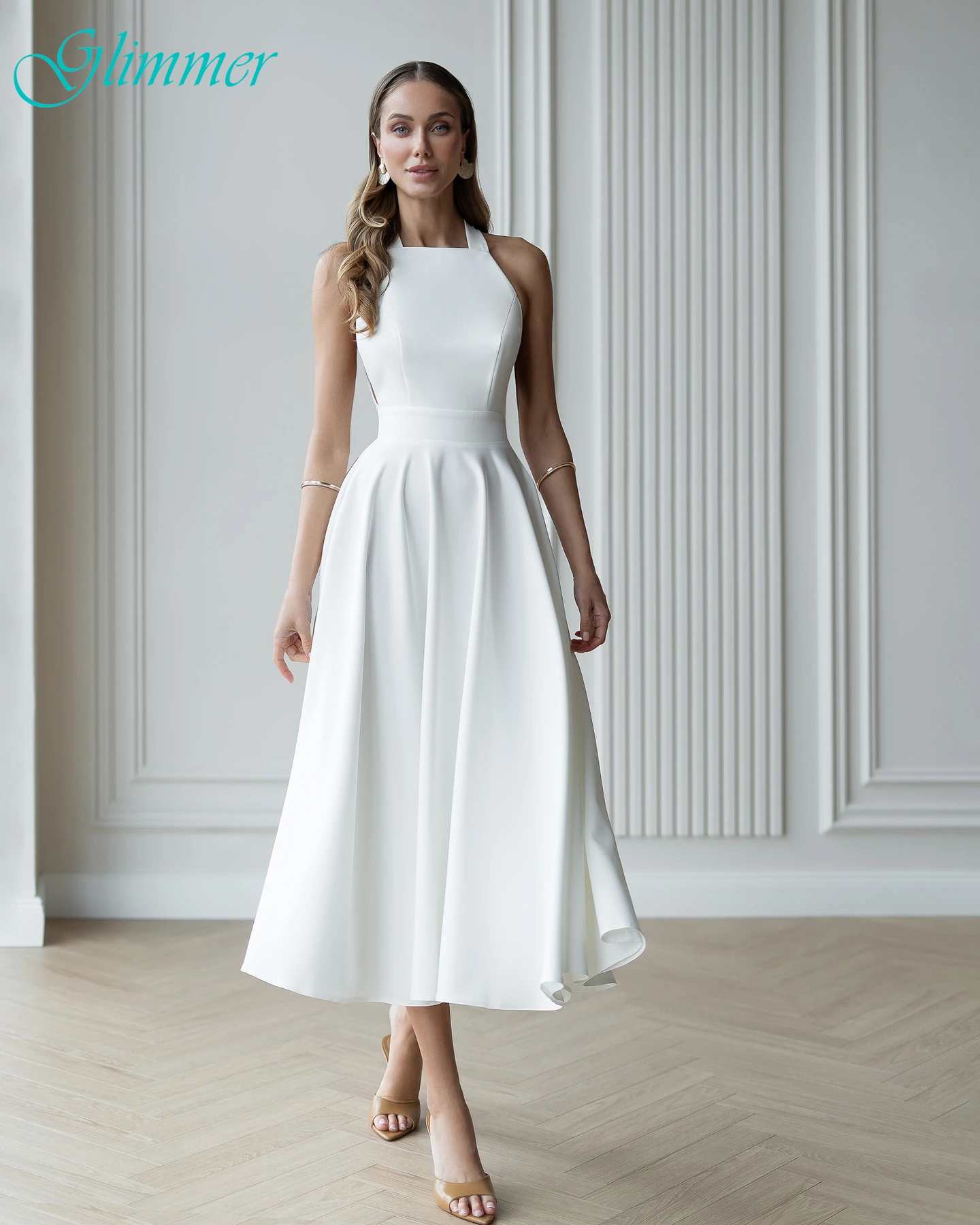

Customized A-Line Halter Elegant Formal Evening Dress Fashion Temperament Bespoke Occasion Gowns High Quality Prom Dress