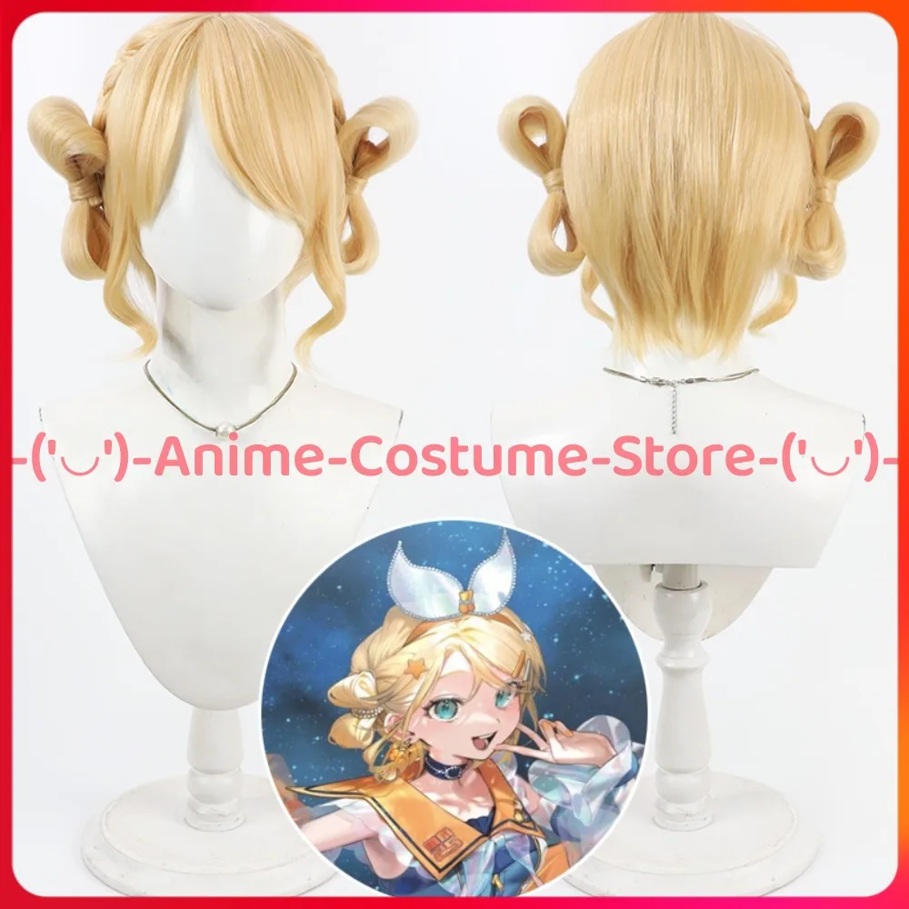 

Мика Экспо Кагамине Рин Косплей Парик Аниме Игровой Персонаж Хэллоуин Карнавальный Костюм Партии Парики Термостойкие Синтетические Волосы