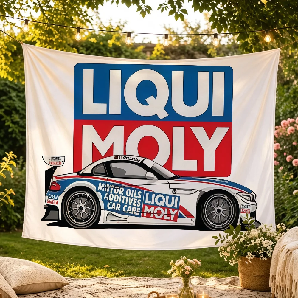 Brand L-Liqui M-Moly Flag Advertising Banner For Camping Decoration Outdoor & Garage Wall Hanging Decorations