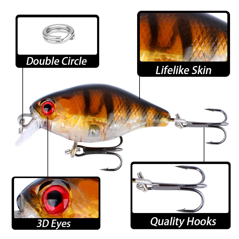Micro crankbait flotante 4 cm para lubina y trucha – Wobbler cebo duro - imagen 3