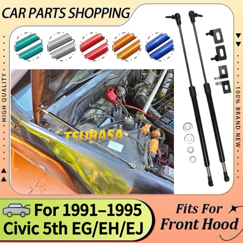 Puntales de capó para Honda Civic 5th EG EH EJ 1991-1995, soportes de elevación de capó delantero, amortiguadores, varilla de pistón, accesorios de resorte Verin