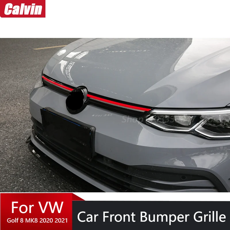 

Car Front Bumper Grille Trim Grill Decoration Strip Covers for VW Golf 8 MK8 Accessories 2020 2021