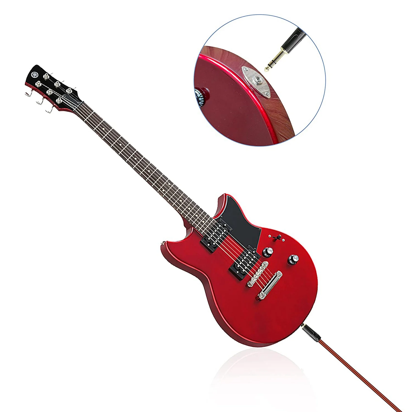 セール 6.35mm 1/4 TRS - バナナプラグスピーカーケーブル、6.35mm 3 極スピーカーケーブル、4mm バナナプラグ付き 2 本 OFC HiFi スピーカーワイヤー