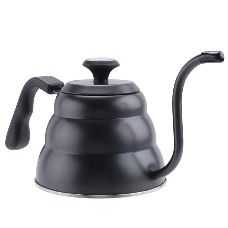 

HOT-Coffee Kettle 1L Stainless Steel Pour Over Coffee Pot Kettle Drip Kettle With Thermometer For Home Office Cafetera