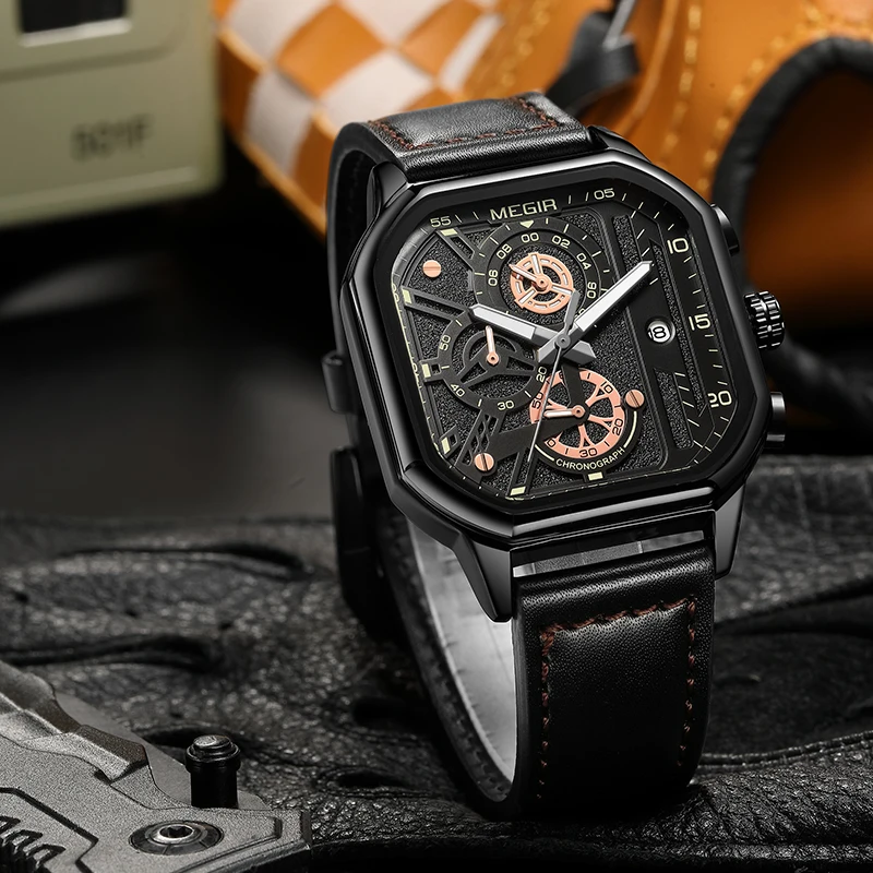 

New Fashion Luxury Man Wristwatch Sport Waterproof Luminous Date Watches For Men Top Casual Quartz Leather Men Watch Reloj