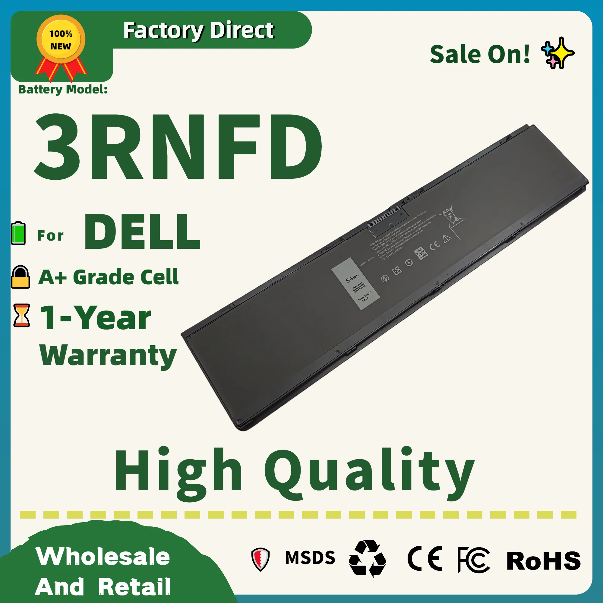 

Прямая продажа с фабрики! Сменный аккумулятор 3RNFD для DELL Latitude E7420 E7440 E7450 серии 34GKR V8XN3 G95J5 0909H5 0G95J5 5K1GW 7,4 В