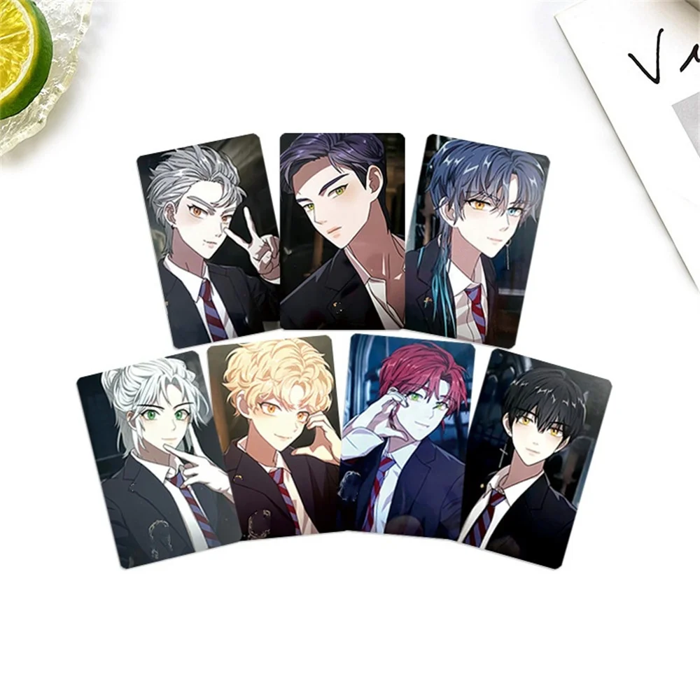 Kpopボーイグループ漫画ロモカード、かわいいHD印刷フォトカード、jungwon、sunghoon、heeseungファンギフトコレクション、セットあたり7個