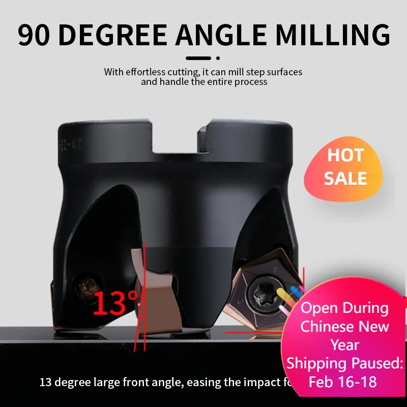 

MFWN Двусторонний шестиугольный сверхмощный 90-градусный фрезерный диск с лезвиями WNMU08 для металлообработки — 050R/063R/080R/100R