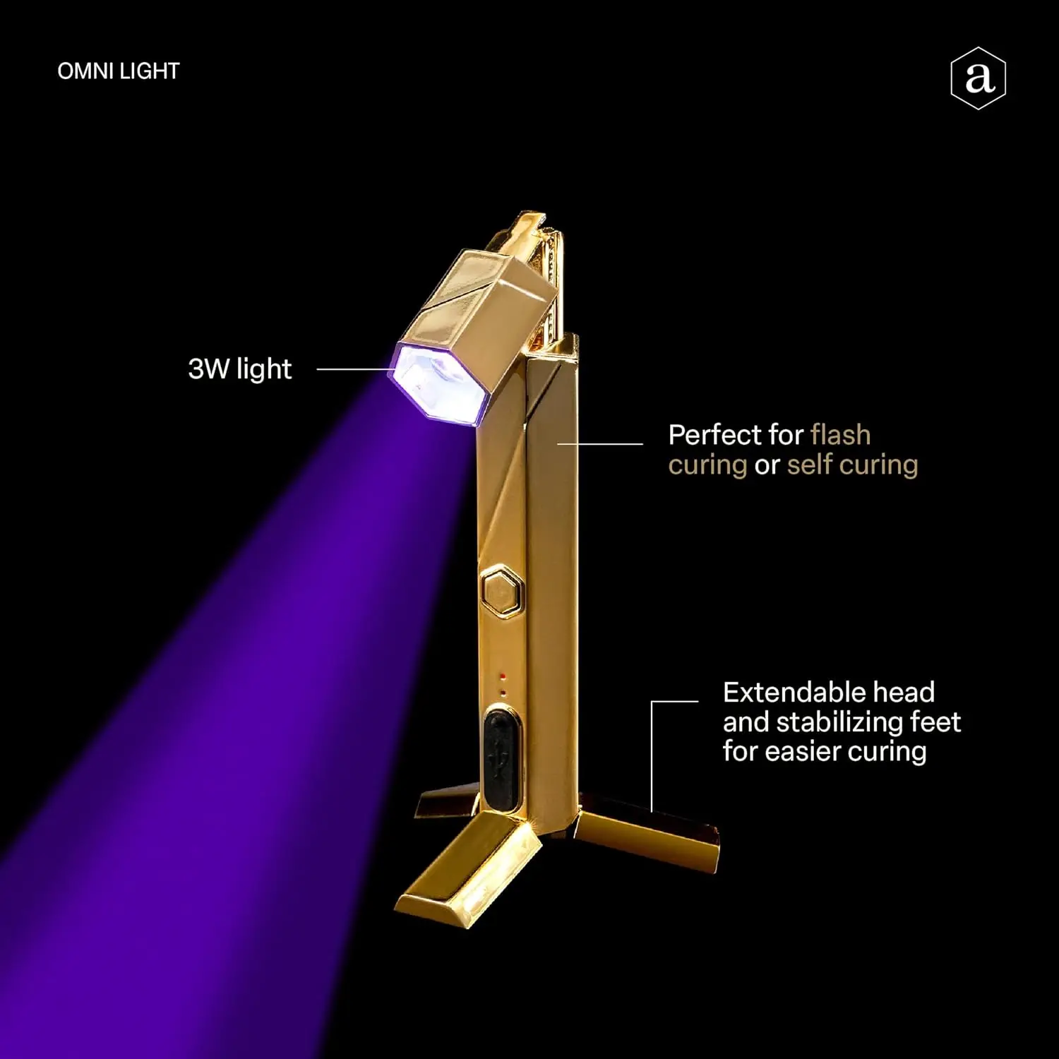 مصباح Omni Light، مصباح Gel-X UV LED، عصا معالجة فلاش، مصباح أظافر محمول أو قائم لأظافر الجل