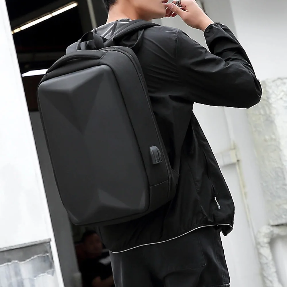 GNWXY New Hard Shell Men Anti-thief Backpack Fashion Large Capacity School Backpacks Waterproof Business Laptop Bag Dropshipping