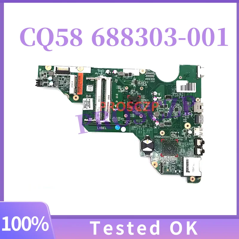 Placa base 688303-501 688303-001 010172W00-600-G E1-1200 CPU para HP Compaq CQ58 2000 655 placa base para ordenador portátil con 100% completamente probada