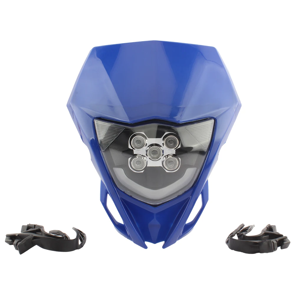 For Yamaha Motocross Headlight Accessories For WR250F WR450F YZ250F YZ450F WR YZ 250F 450F Motorcycle LED Headlamp High Low Beam