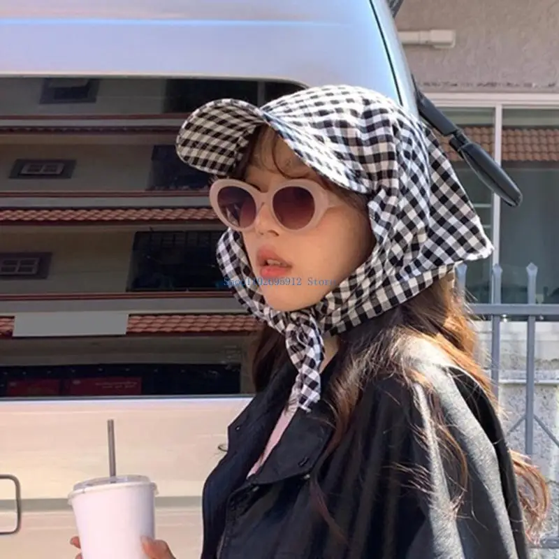 N7YE المألوف نمط متقلب رئيس التفاف قبعة مريحة للتنفس Sunproof عصابات قبعة للنساء المراهقين الشارع أغطية الرأس #4