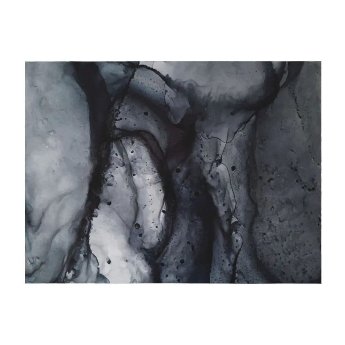 

Smoke Diptych II - Alcohol Ink Painting Throw Blanket Sofa Sofa Throw Summer Beddings Flannels Blankets