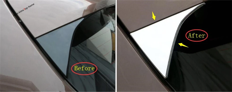 

Yimaautotrims Exterior Refit Kit For KIA Sportage 2016 2017 2018 2019 2020 ABS Chrome Rear Window Tail Wing Sequins Cover Trim