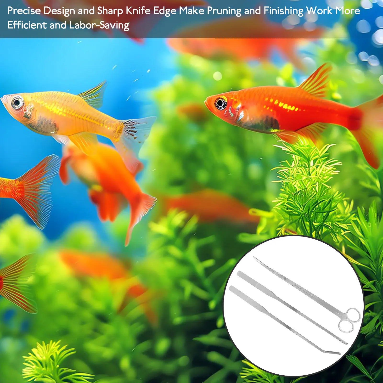 

Набор инструментов для обрезки аквариумных растений: пинцеты из нержавеющей стали, изогнутые ножницы, аксессуары для аквариума, инструменты для акваскейпинга