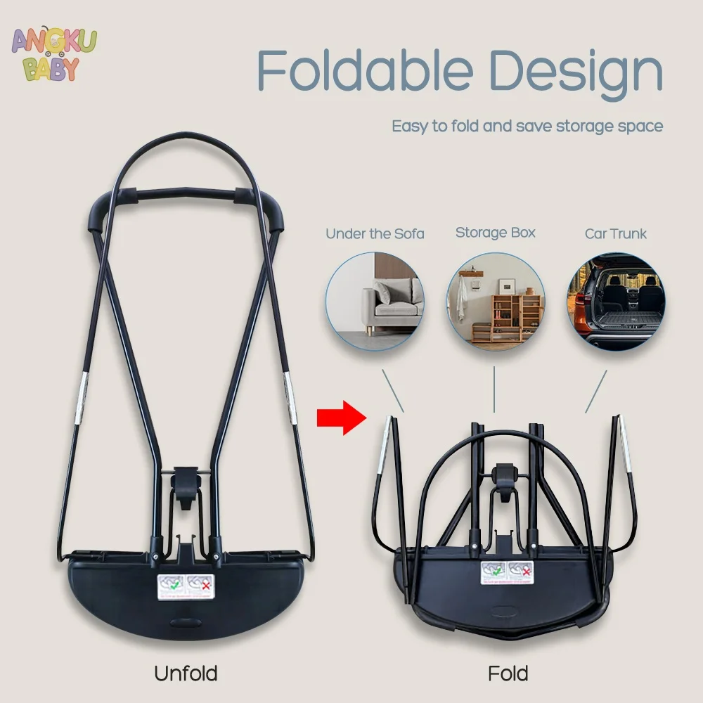3-ارتفاع ضبط كرسي هزاز للأطفال أرجوحة أطفال قابلة للطي مع ألعاب سرير محمول لحديثي الولادة لمدة 0-12 شهرًا مقعد حارس الطفل