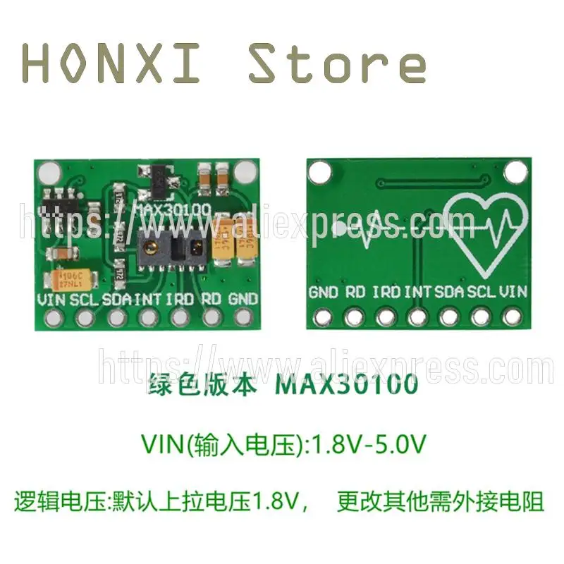 1 Stuks Max30100 Max30102 Module Bloed Zuurstof Pols Hartslag Puls Detectie Hartslag Sensor Module