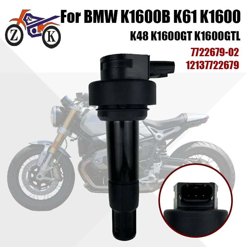 

1PCS K1600 EFI Ignition Coil For BMW K61 K48 K1600GT K1600GTL 2011-2021 12137722679 Motorcycle Ignition Coil Replace 7722679-02