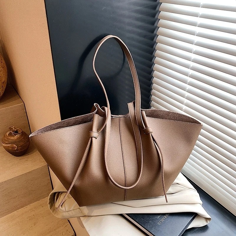 

2-in-1 Designer Tote Set for Women Soft PU Leather Shopper Bag Luxury Big Capacity Shoulder Bag Handbag