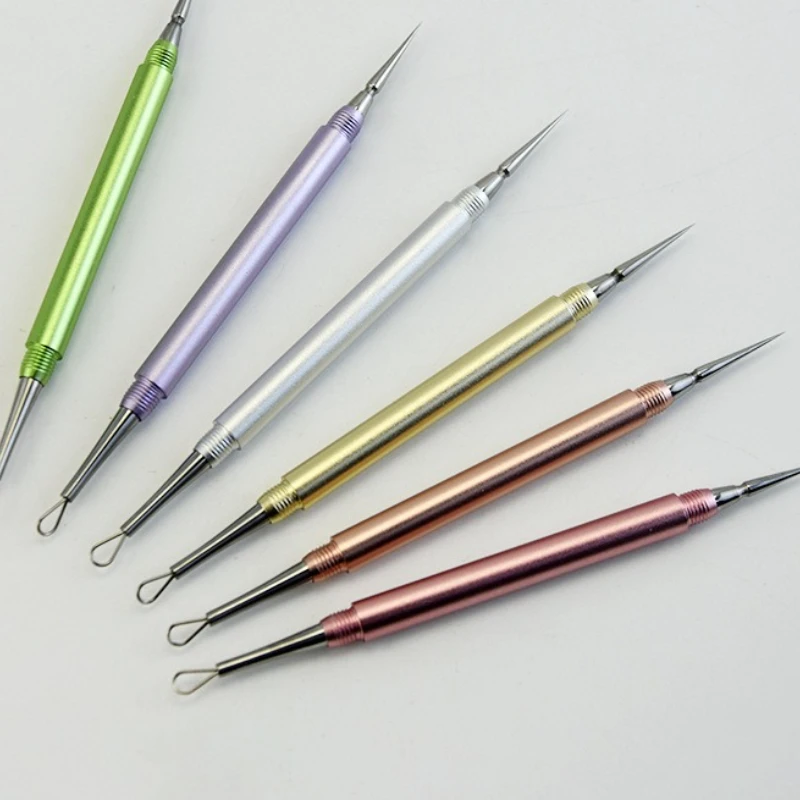 1 Stuks Dubbele Hoofd Met Deksel Rvs Mee-eter Comedo Acne Puistje Smet Professionele Extractor Remover Gezicht Schoon Tool