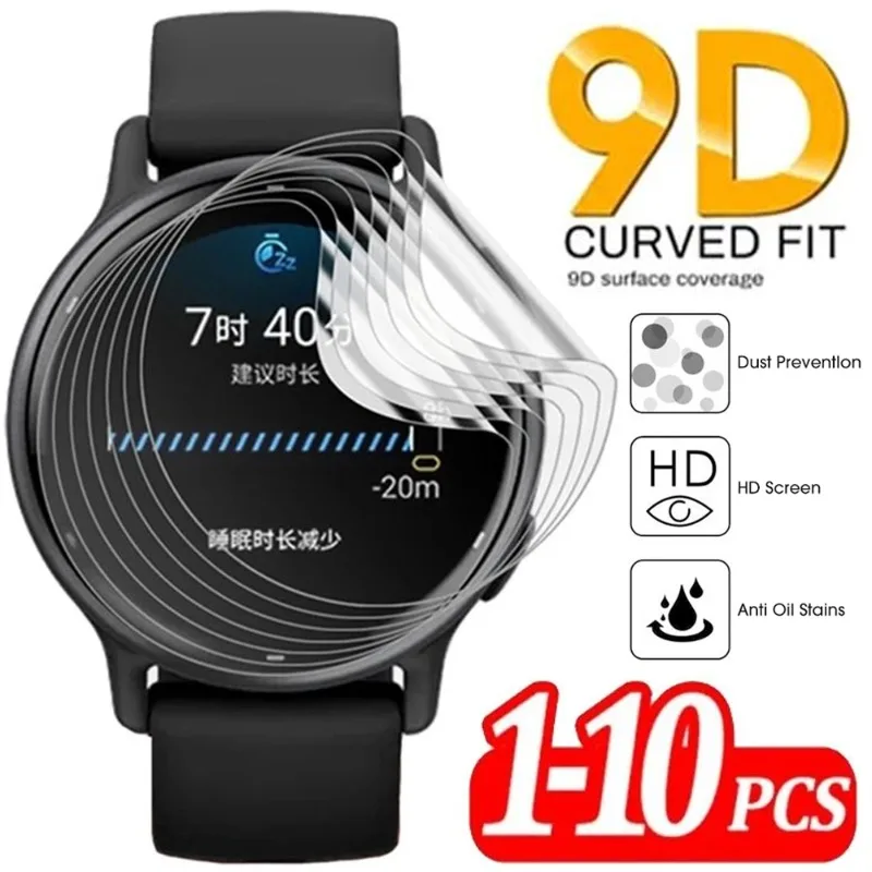 10/1 قطعة 9D كامل منحني هيدروجيل فيلم للغارمين Vivoactive 5 لينة حامي الشاشة واضح الغطاء الواقي الأفلام ل Vivoactive 5