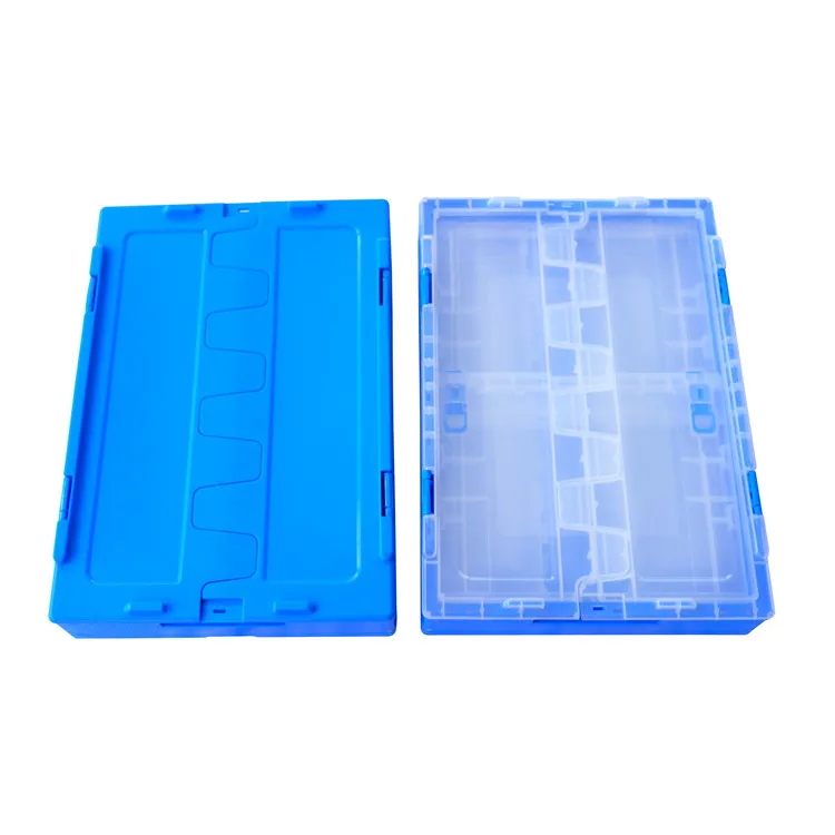 투명 플라스틱 장난감 보관함 다용도 접이식 상자 뚜껑 포함