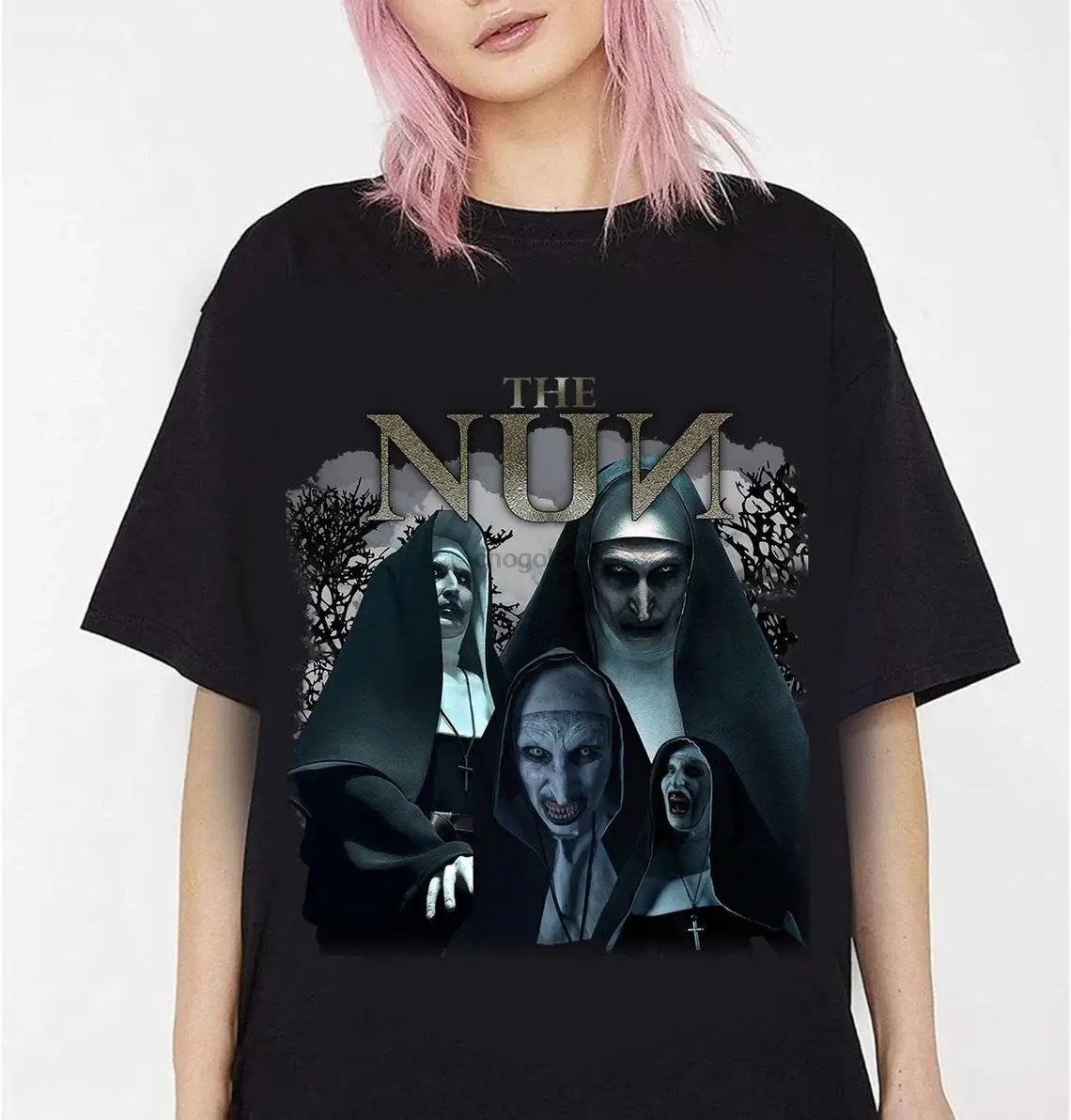 Valak The Nun Movie 90s Vintage Shirt The Nun Halloween Shirt Valak Merch Scary Horror Movie Insidious The Conjuring Valak Fan G